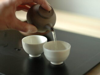 Gyokuro Tee eingießen